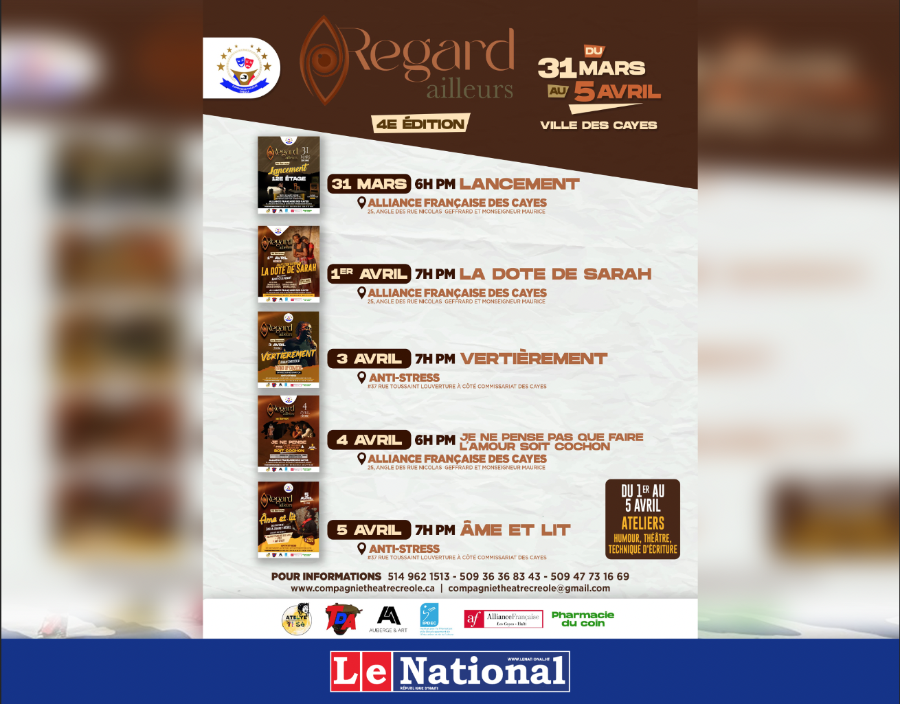 La ville des Cayes accueille la quatrième édition du festival Regard ailleurs